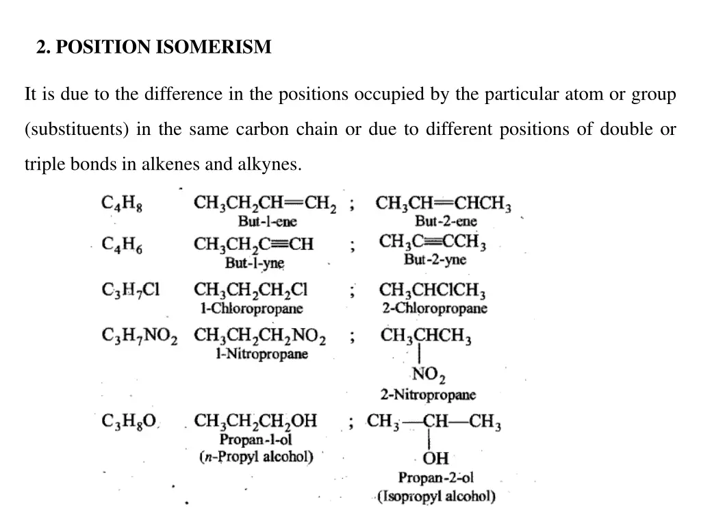 2 position isomerism