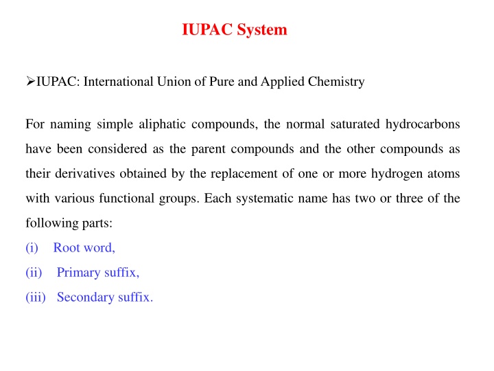 iupac system