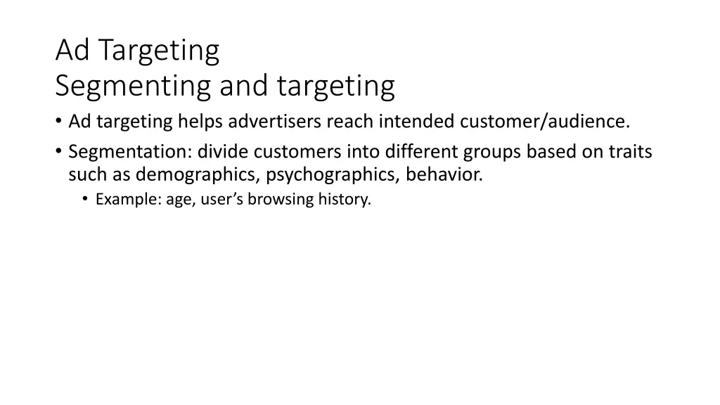 ad targeting segmenting and targeting