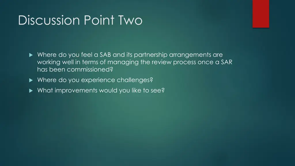 discussion point two