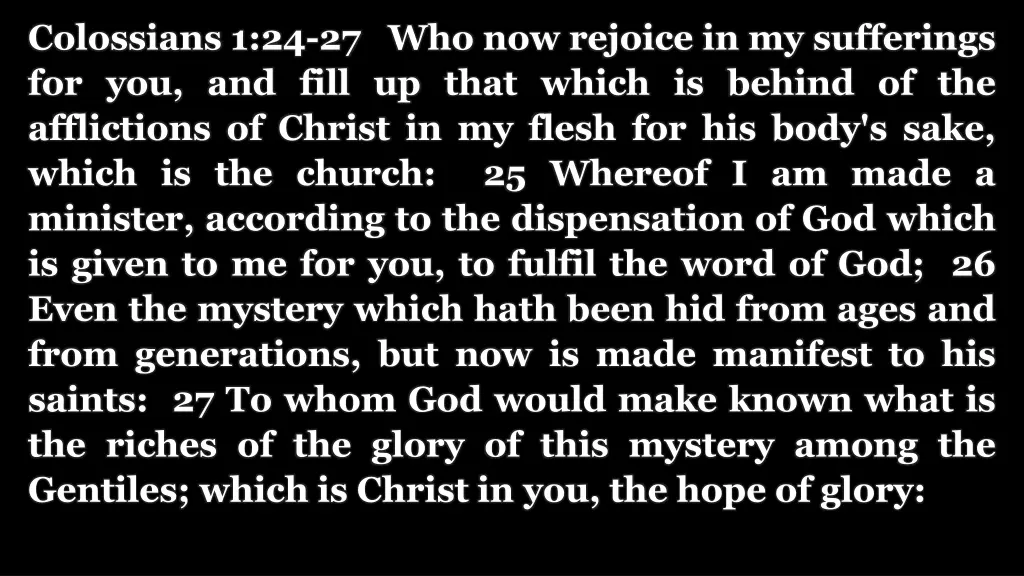 colossians 1 24 27 who now rejoice