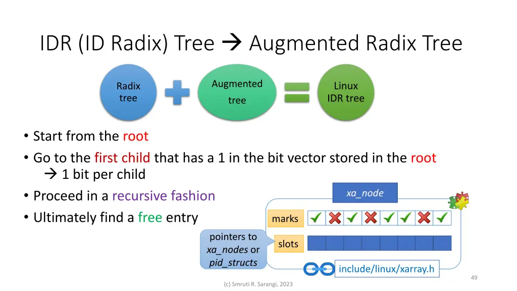idr id radix tree augmented radix tree