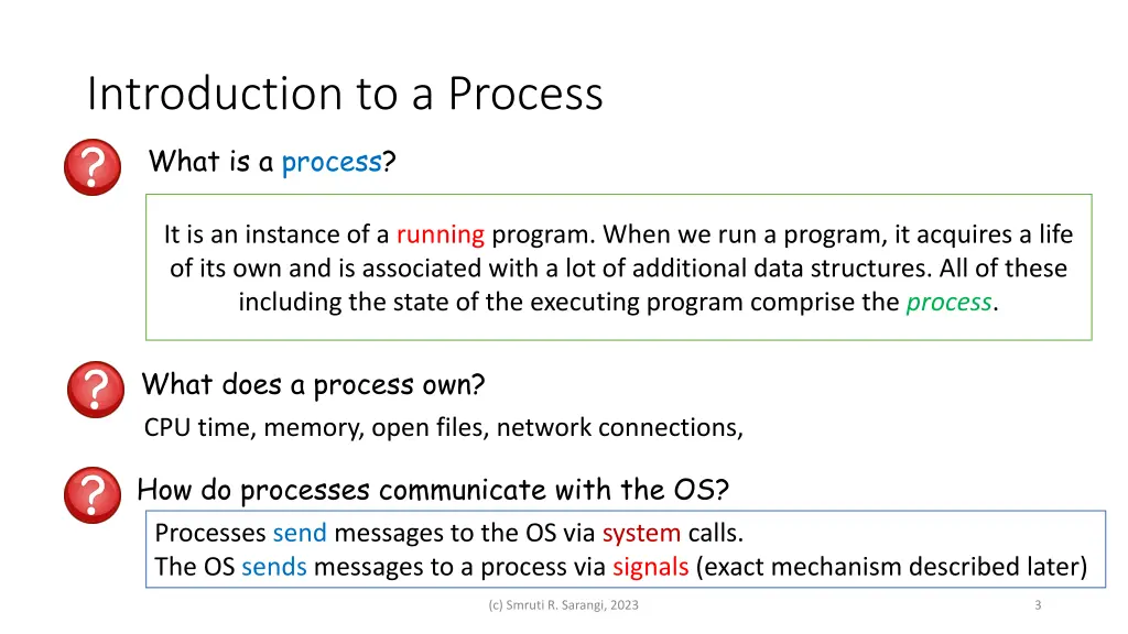 introduction to a process
