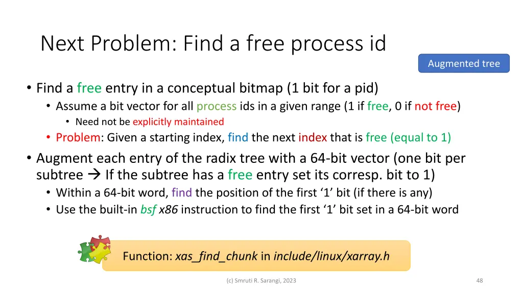 next problem find a free process id