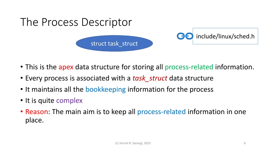 the process descriptor