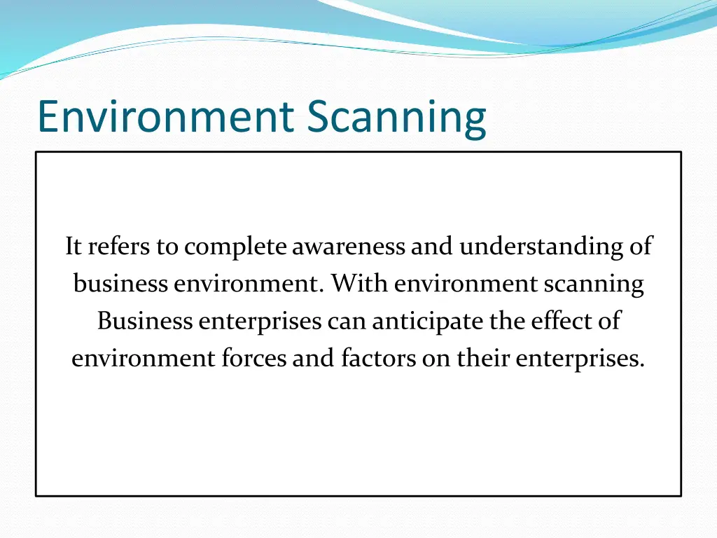 environment scanning