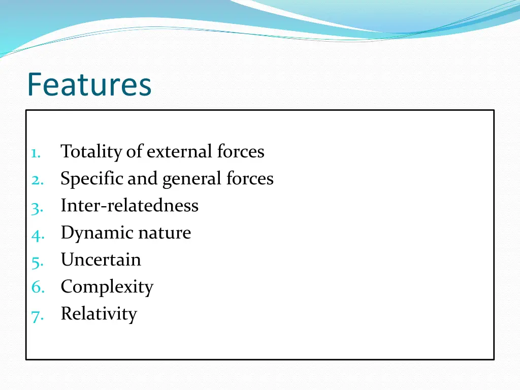 features