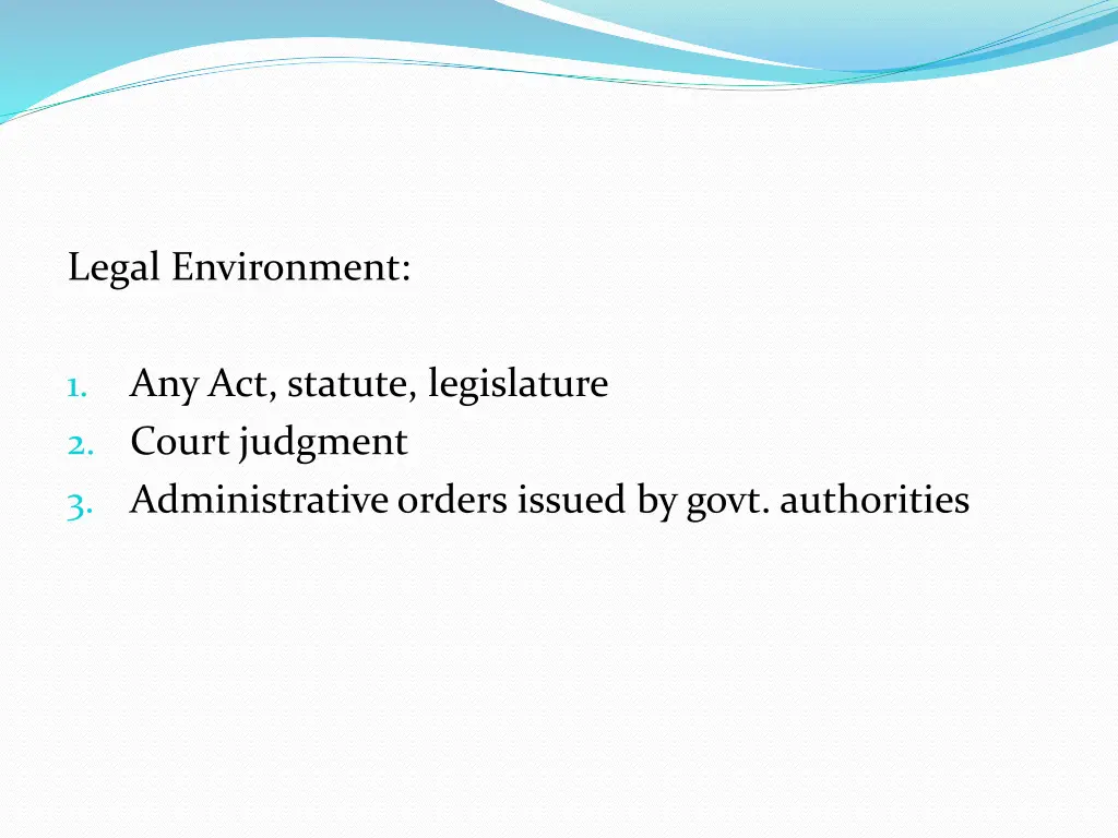 legal environment