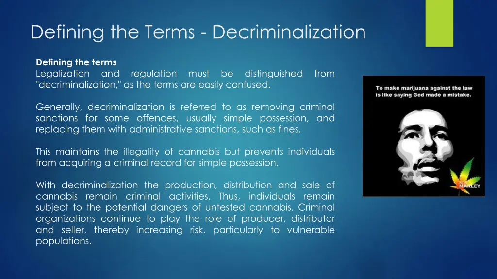 defining the terms decriminalization