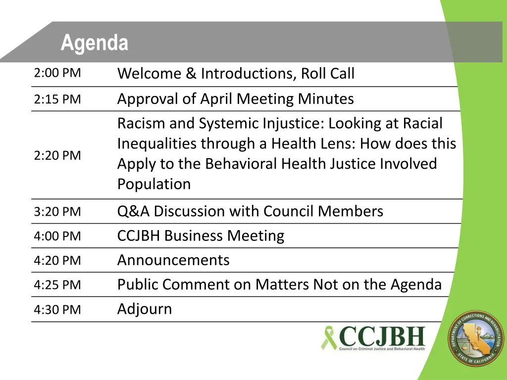 agenda