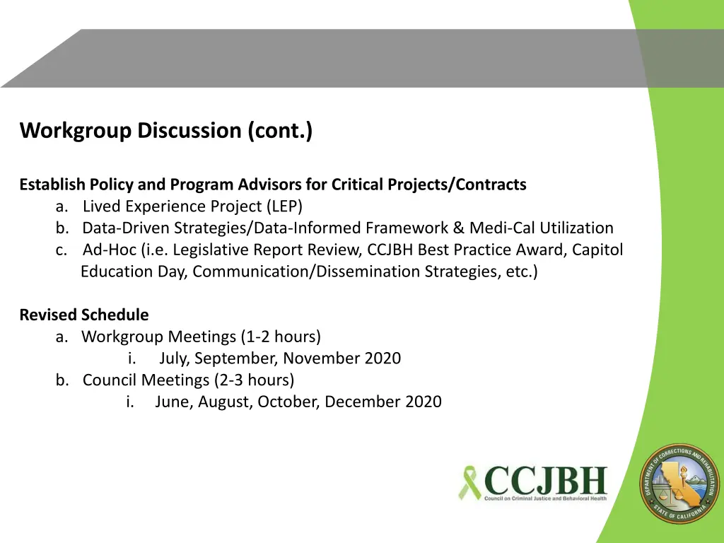 workgroup discussion cont 1