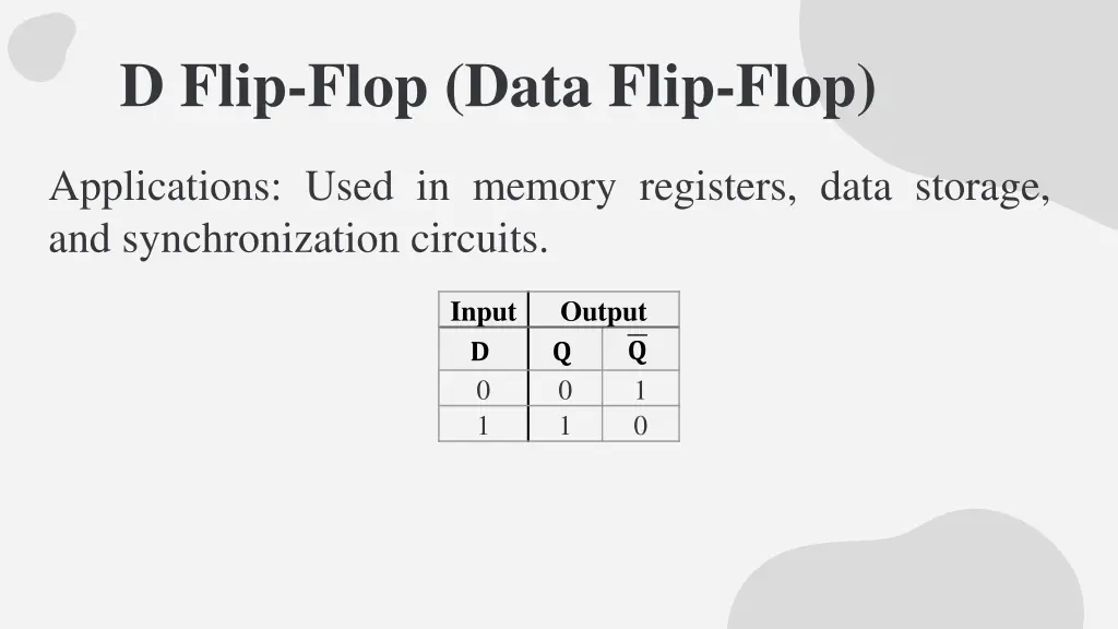 d flip flop data flip flop 1