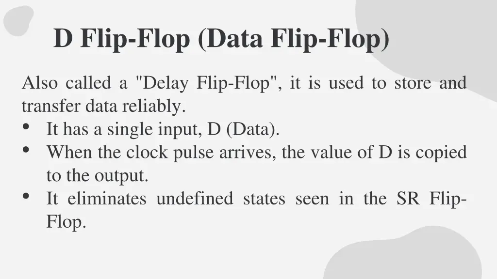 d flip flop data flip flop