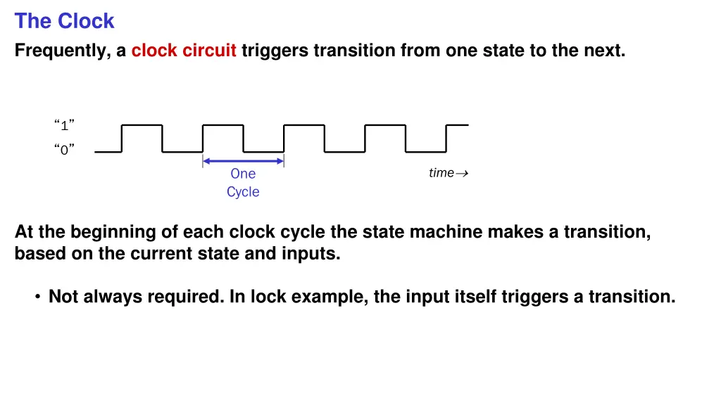 the clock frequently a clock circuit triggers
