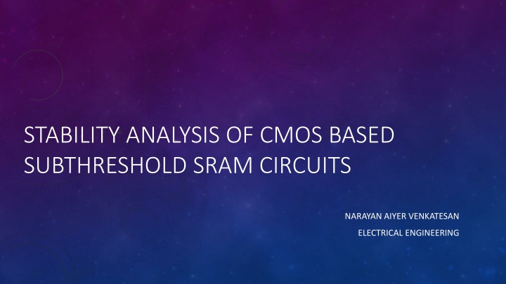 stability analysis of cmos based subthreshold