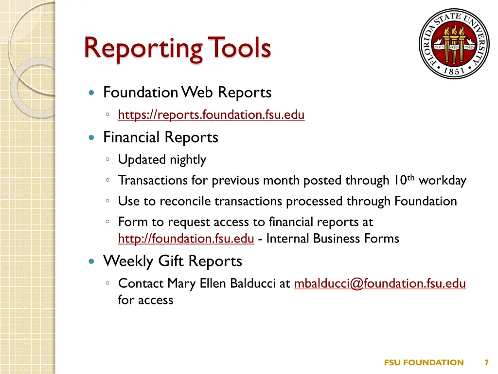 reporting tools