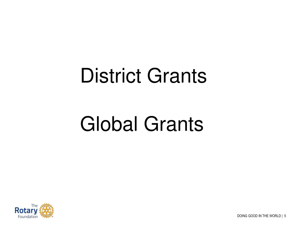 district grants