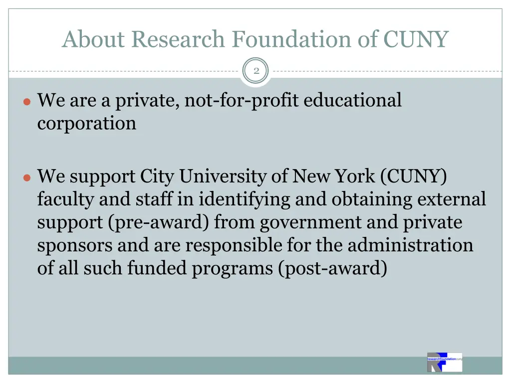 about research foundation of cuny