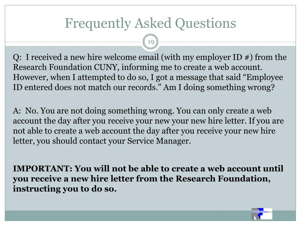 frequently asked questions