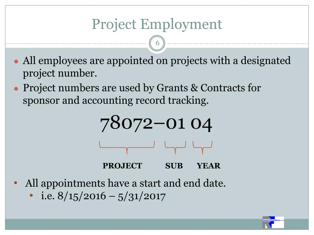 project employment