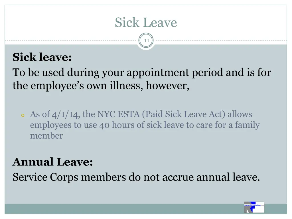 sick leave