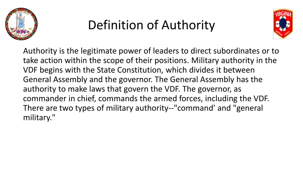 definition of authority