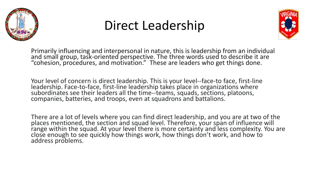 direct leadership