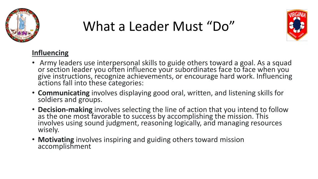 what a leader must do 1