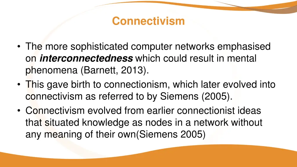 connectivism