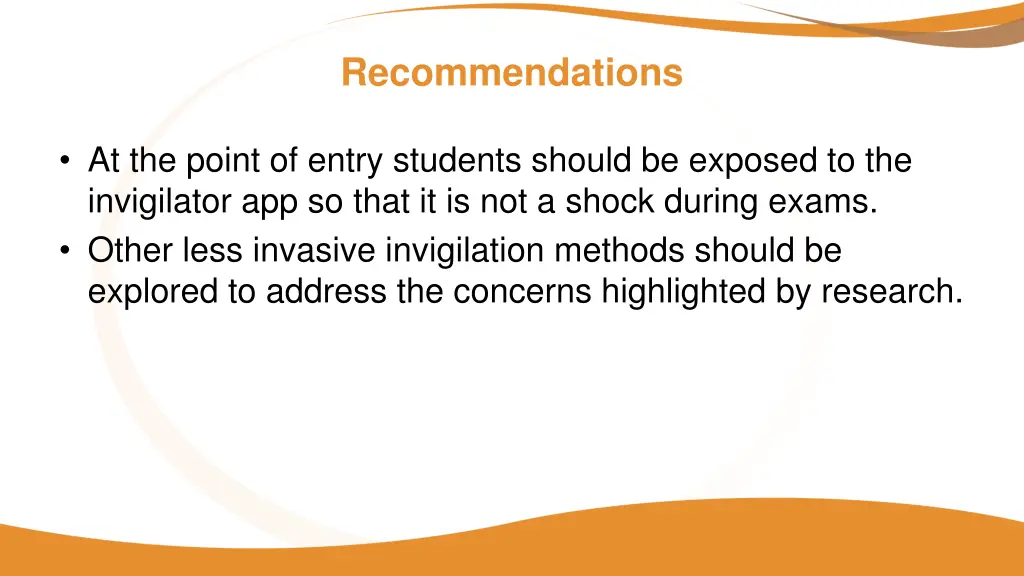 recommendations 1