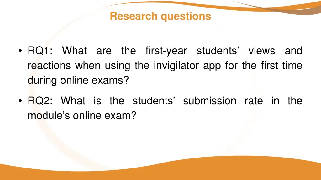 research questions