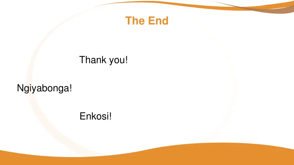 the end