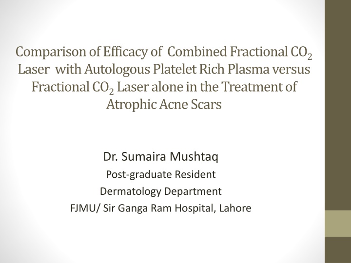 comparison of efficacy of combined fractional