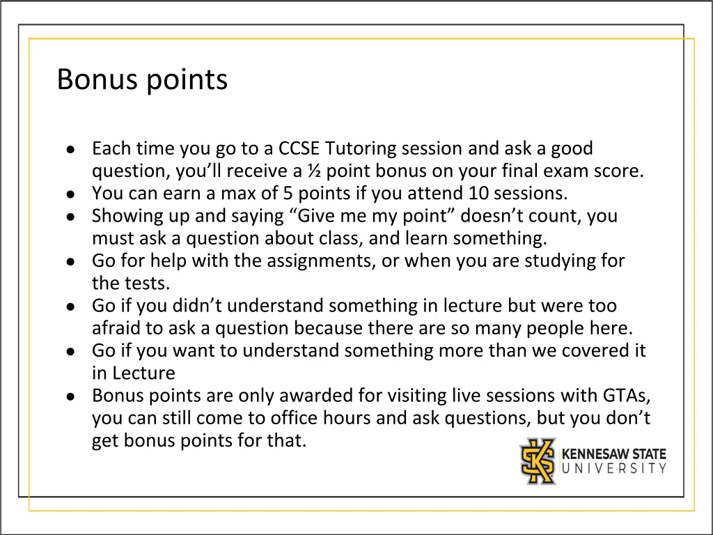 bonus points