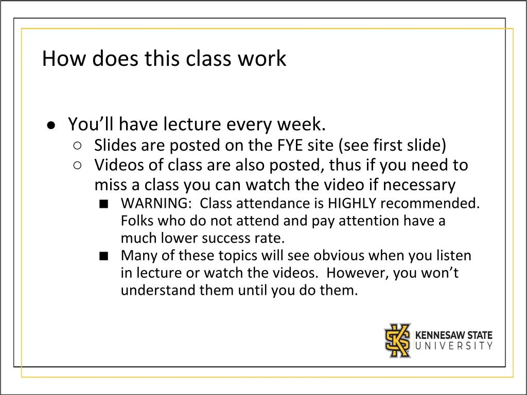 how does this class work