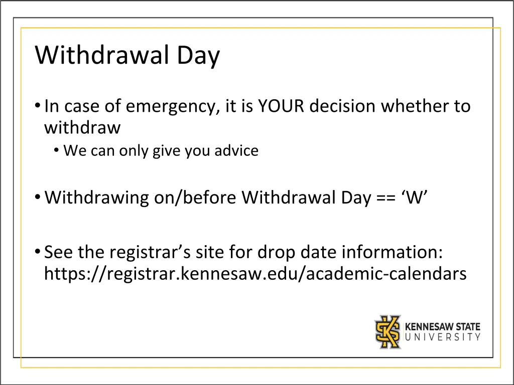 withdrawal day