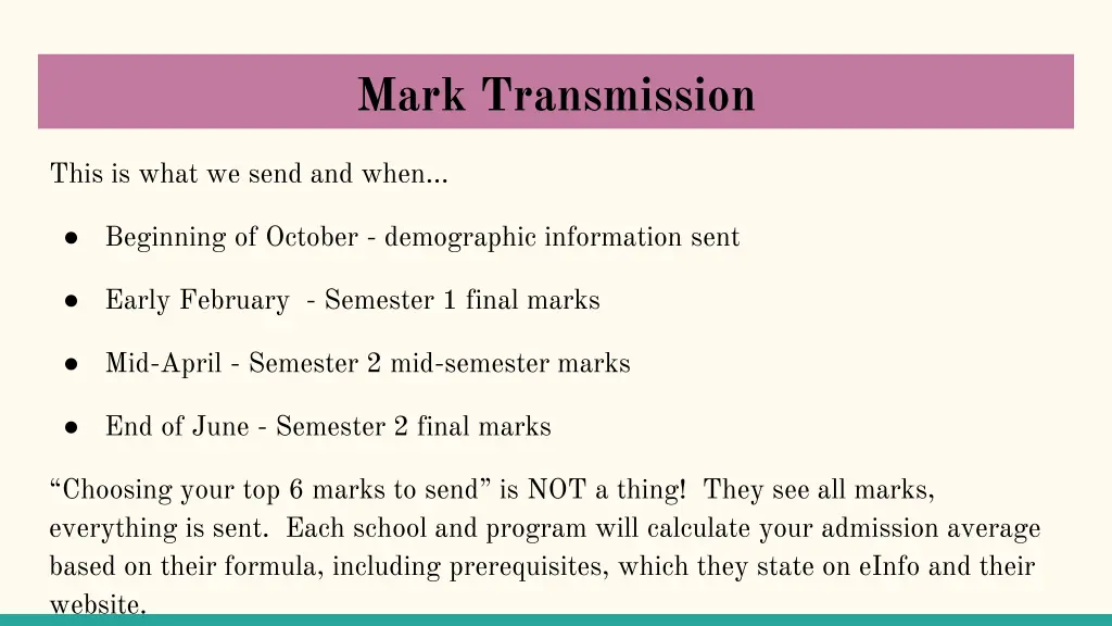 mark transmission