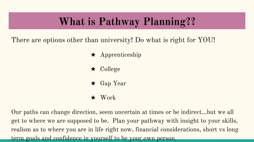 what is pathway planning