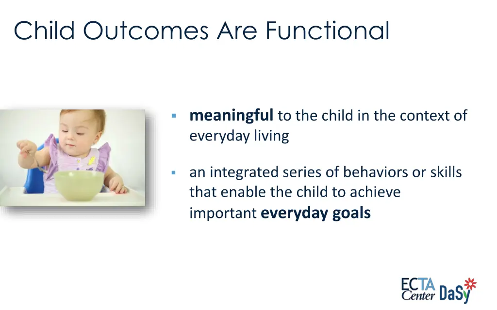 child outcomes are functional