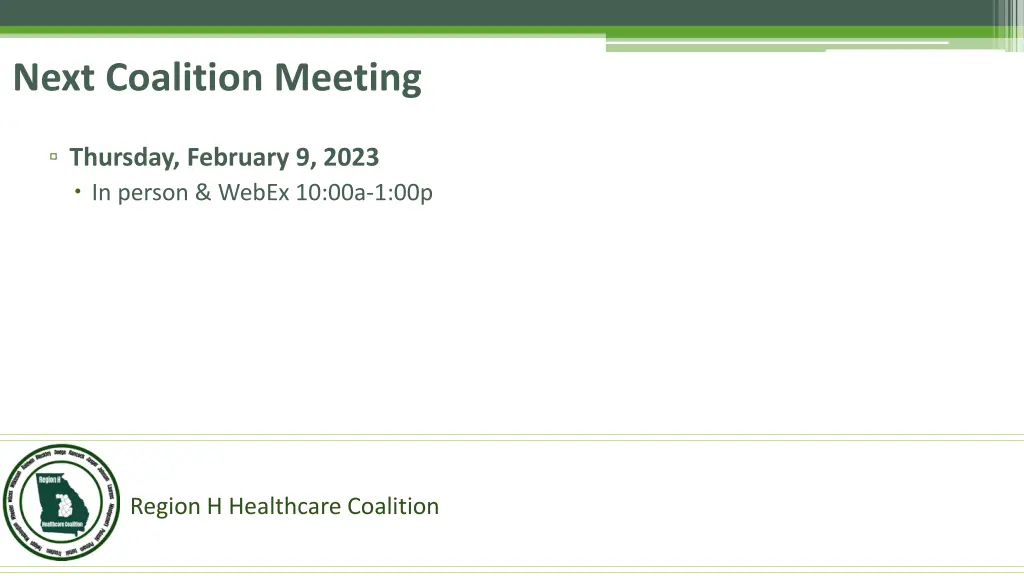 next coalition meeting