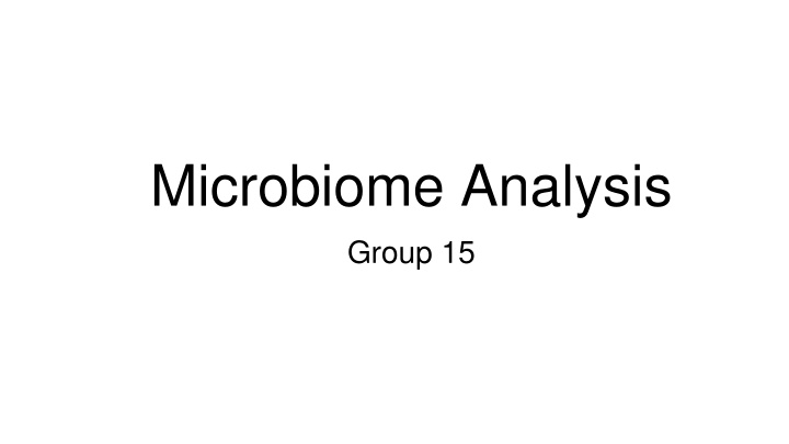 microbiome analysis