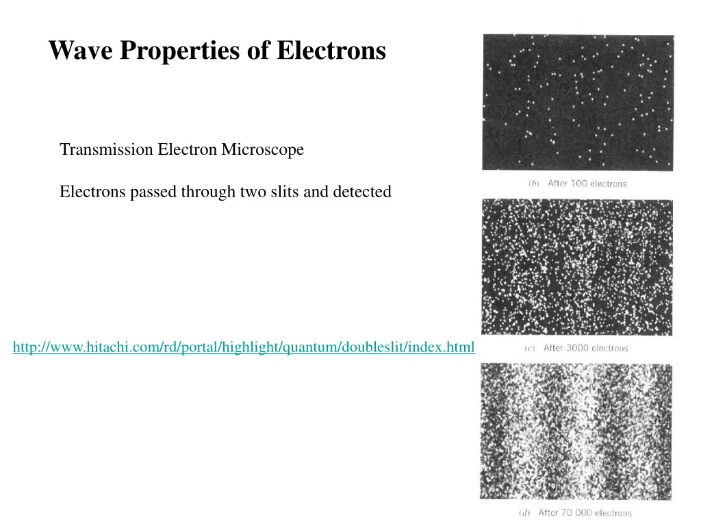 wave properties of electrons