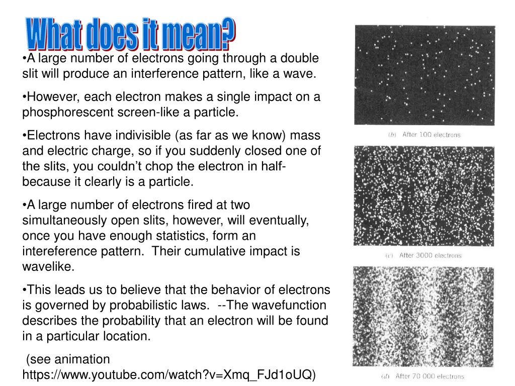 what does it mean a large number of electrons