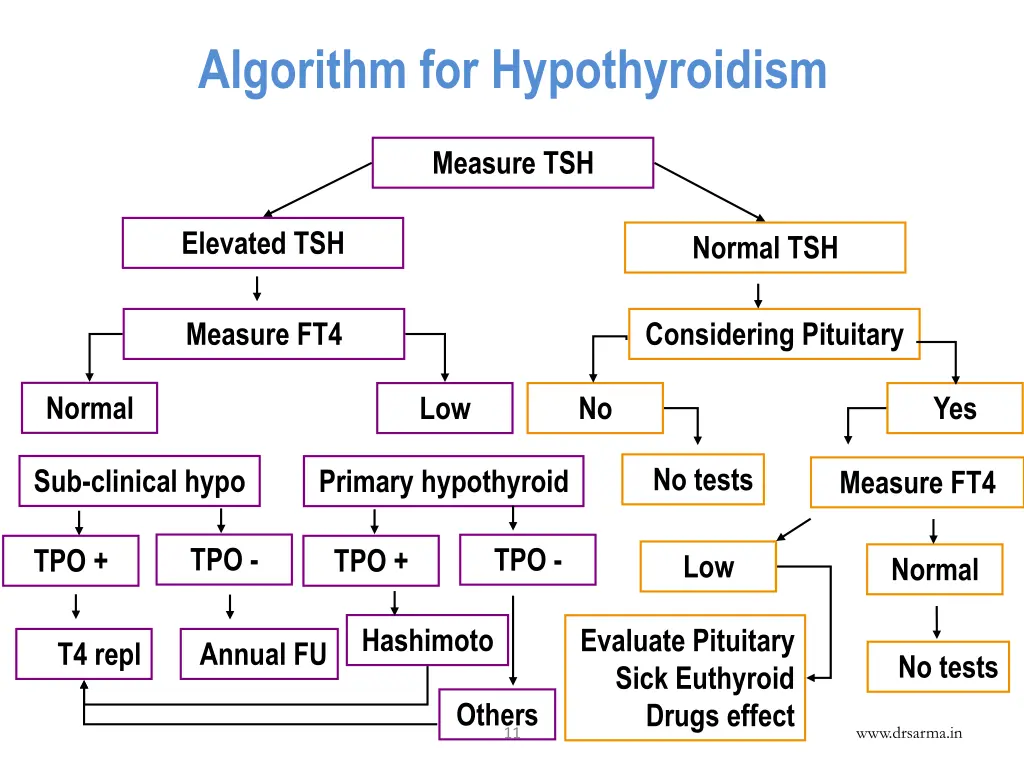algorithm for hypothyroidism