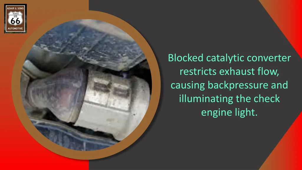 blocked catalytic converter restricts exhaust