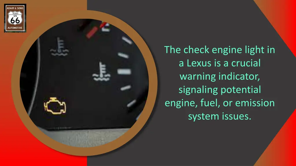 the check engine light in a lexus is a crucial