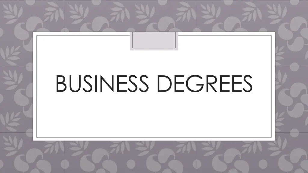 business degrees