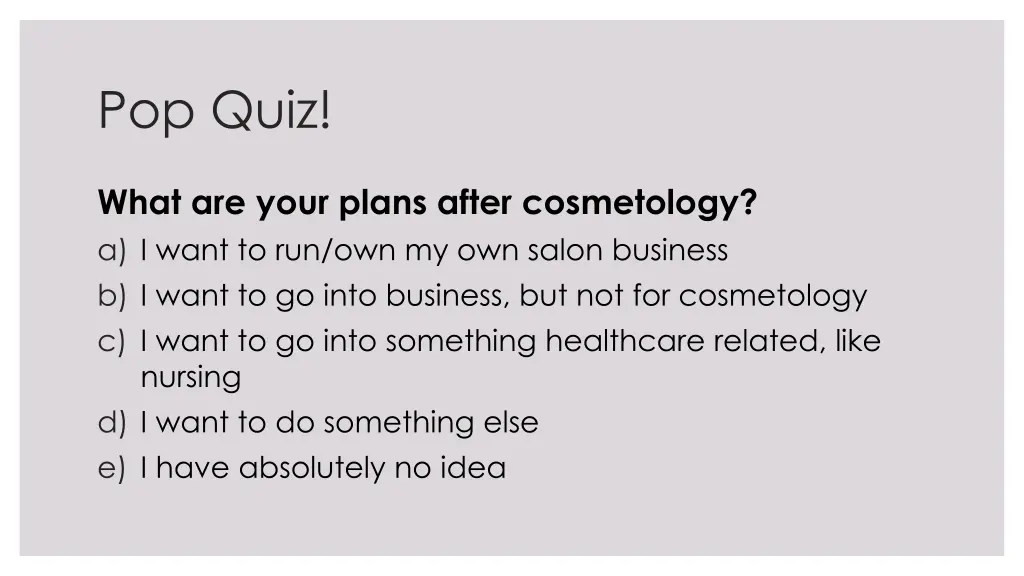 pop quiz