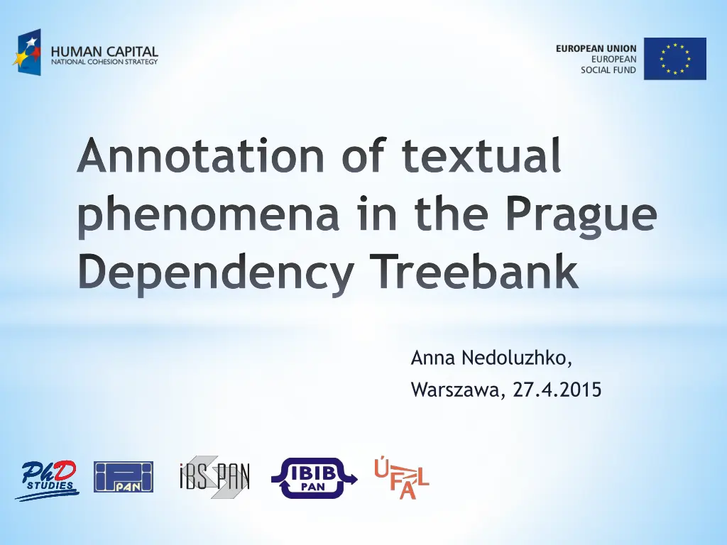 annotation of textual phenomena in the prague