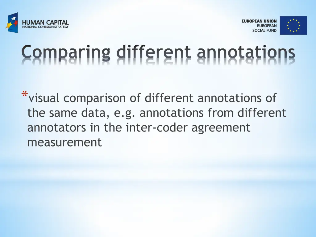 comparing different annotations